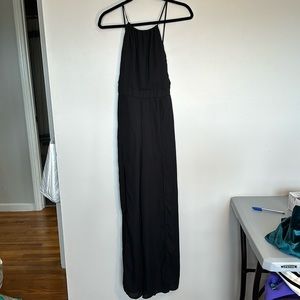 Gianni Bini jumpsuit split leg sleeveless halter neck‎ bow back black medium